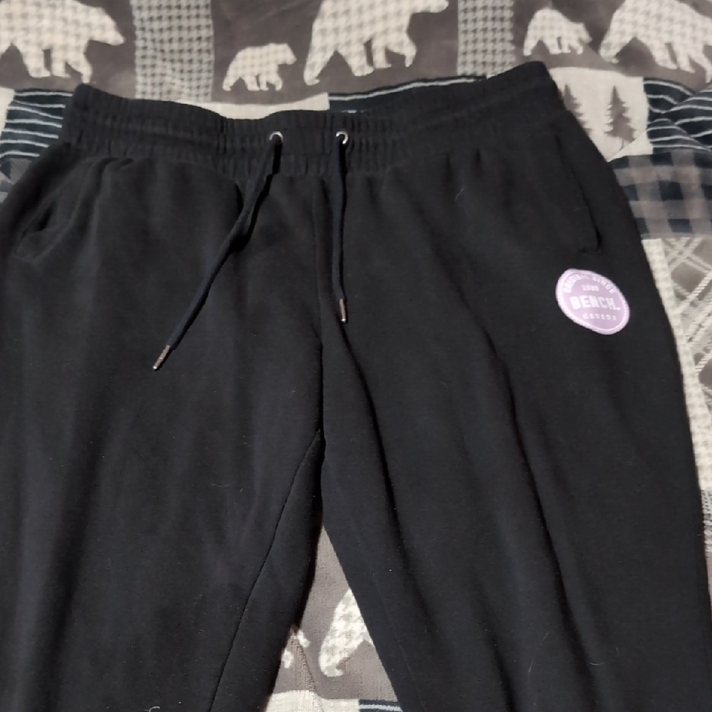 Black Kids Joggers with Purple Patch
